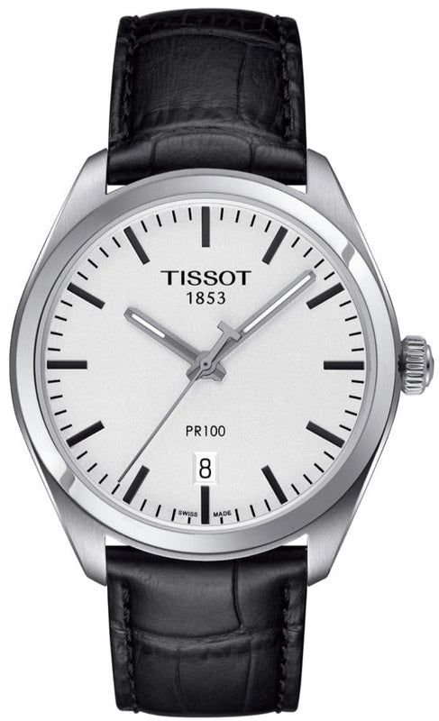  Shop Authentic Tissot T Classic PR 100 White Dial Black Leather Strap Watch for Men - T101.410.16.031.00 - Luxxuri