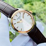  Shop Authentic Tissot T Classic PR 100 Quartz White Dial Brown Leather Strap Watch for Men - T101.410.26.031.00 - Luxxuri