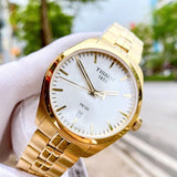  Shop Authentic Tissot T Classic PR 100 Quartz White Dial Gold Steel Strap Watch for Men - T101.410.33.031.00 - Luxxuri
