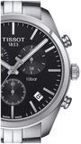  Shop Authentic Tissot T Classic PR 100 Chronograph Black Dial Silver Steel Strap Watch for Men - T101.417.11.051.00 - Luxxuri