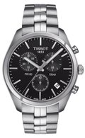 Tissot T Classic PR 100 Chronograph Black Dial Silver Steel Strap Watch for Men - T101.417.11.051.00