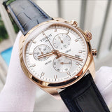  Shop Authentic Tissot T Classic PR 100 Chronograph Silver Dial Black Leather Strap Watch for Men - T101.417.36.031.00 - Luxxuri
