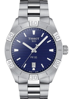  Shop Authentic Tissot PR 100 Sport Blue Dial Silver Steel Strap Watch For Men - T101.610.11.041.00 - Luxxuri
