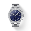 Tissot PR 100 Sport Quartz Chronograph Blue Dial Silver Steel Strap Watch For Men - T101.617.11.041.00