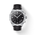 Tissot PR 100 Sport Quartz Chronograph Black Dial Black Leather Strap Watch For Men - T101.617.16.051.00