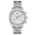 Tissot PR 100 Sport Chic Chronograph Diamonds Mother of Pearl Dial Silver Steel Strap Watch for Women - T101.917.11.116.00