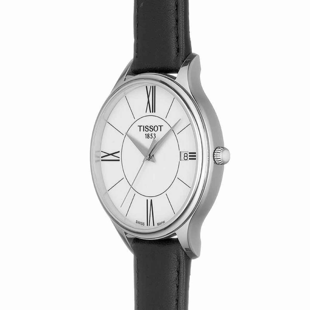  Shop Authentic Tissot Bella Ora Round White Dial Black Leather Strap Watch For Women - T103.210.16.018.00 - Luxxuri