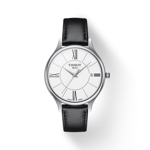  Shop Authentic Tissot Bella Ora Round White Dial Black Leather Strap Watch For Women - T103.210.16.018.00 - Luxxuri
