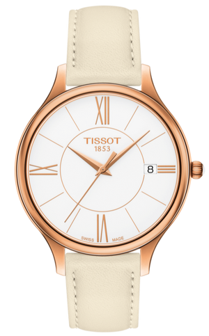  Shop Authentic Tissot T Lady Bella Ora Round White Dial Beige Leather Strap Watch For Women - T103.210.36.018.00 - Luxxuri