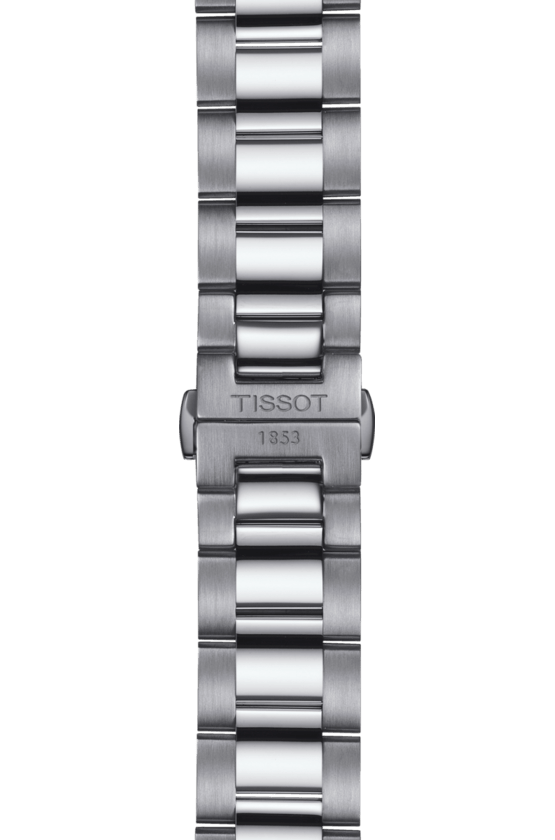 Tissot V8 Quartz Chronograph Black Dial Silver Steel Strap Watch For Men - T106.417.11.051.00