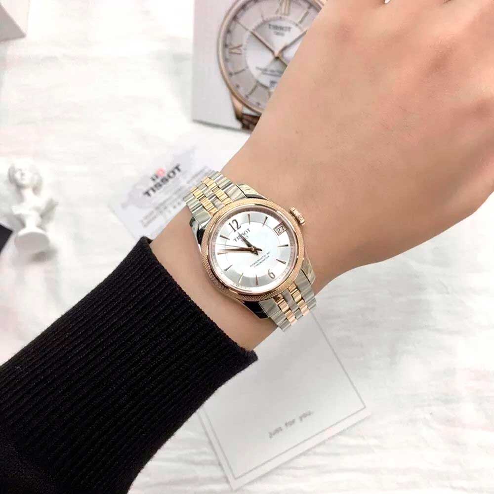  Shop Authentic Tissot Ballade Powermatic 80 Mother of Pearl Silver Dial Two Tone Steel Strap Watch For Women - T108.208.22.117.00 - Luxxuri