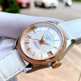  Shop Authentic Tissot T-Classic Powermatic 80 Mother of Pearl Silver Dial White Leather Strap Watch For Women - T108.208.26.117.00 - Luxxuri