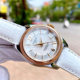  Shop Authentic Tissot T-Classic Powermatic 80 Mother of Pearl Silver Dial White Leather Strap Watch For Women - T108.208.26.117.00 - Luxxuri