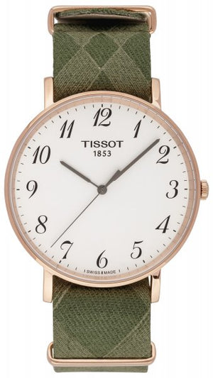  Shop Authentic Tissot T Classic Everytime White Dial Green Nylon Strap Watch for Men - T109.610.38.032.00 - Luxxuri