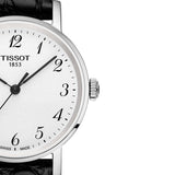  Shop Authentic Tissot Everytime Small White Dial Black Leather Strap Watch For Women - T109.210.16.032.00 - Luxxuri