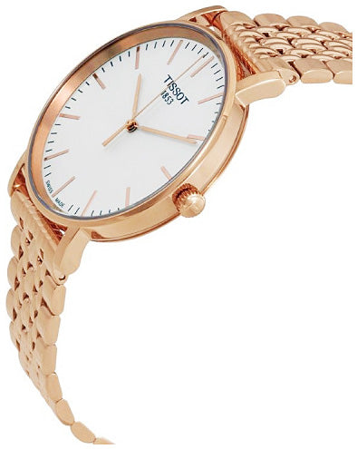  Shop Authentic Tissot T Classic Everytime Small White Dial Rose Gold Mesh Bracelet Watch For Women - T109.210.33.031.00 - Luxxuri