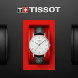  Shop Authentic Tissot Everytime Desire Medium White Dial Black Leather Strap Watch For Men - T109.410.16.032.00 - Luxxuri