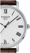 Shop Authentic Tissot T Classic Everytime White Dial Brown Leather Strap Watch For Men - T109.410.16.033.00 - Luxxuri