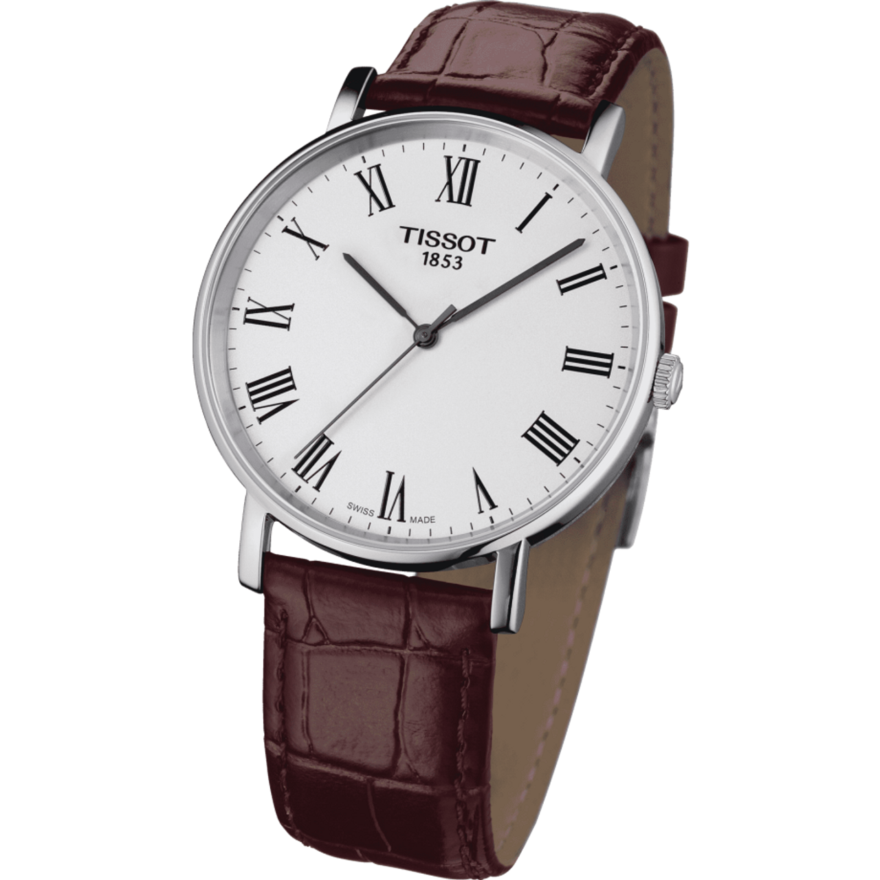  Shop Authentic Tissot T Classic Everytime White Dial Brown Leather Strap Watch For Men - T109.410.16.033.00 - Luxxuri