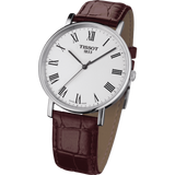  Shop Authentic Tissot T Classic Everytime White Dial Brown Leather Strap Watch For Men - T109.410.16.033.00 - Luxxuri
