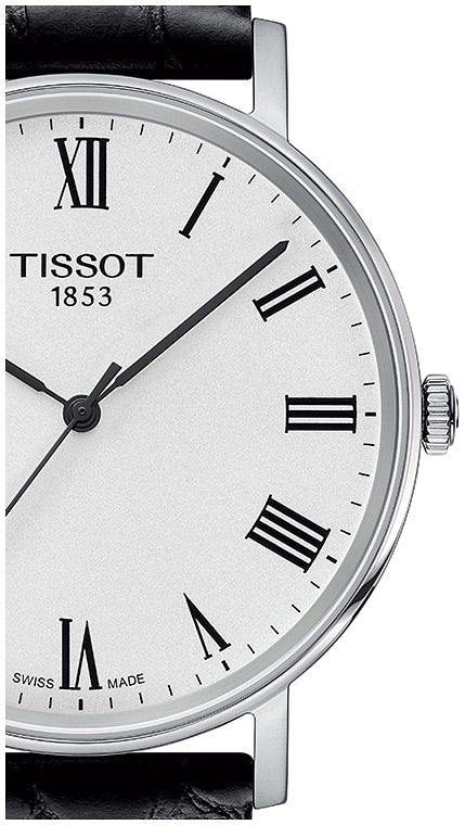  Shop Authentic Tissot Everytime Medium White Dial Black Leather Strap Watch For Men - T109.410.16.033.01 - Luxxuri