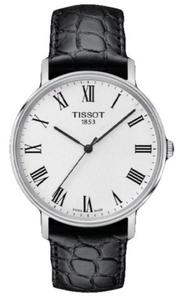  Shop Authentic Tissot Everytime Medium White Dial Black Leather Strap Watch For Men - T109.410.16.033.01 - Luxxuri