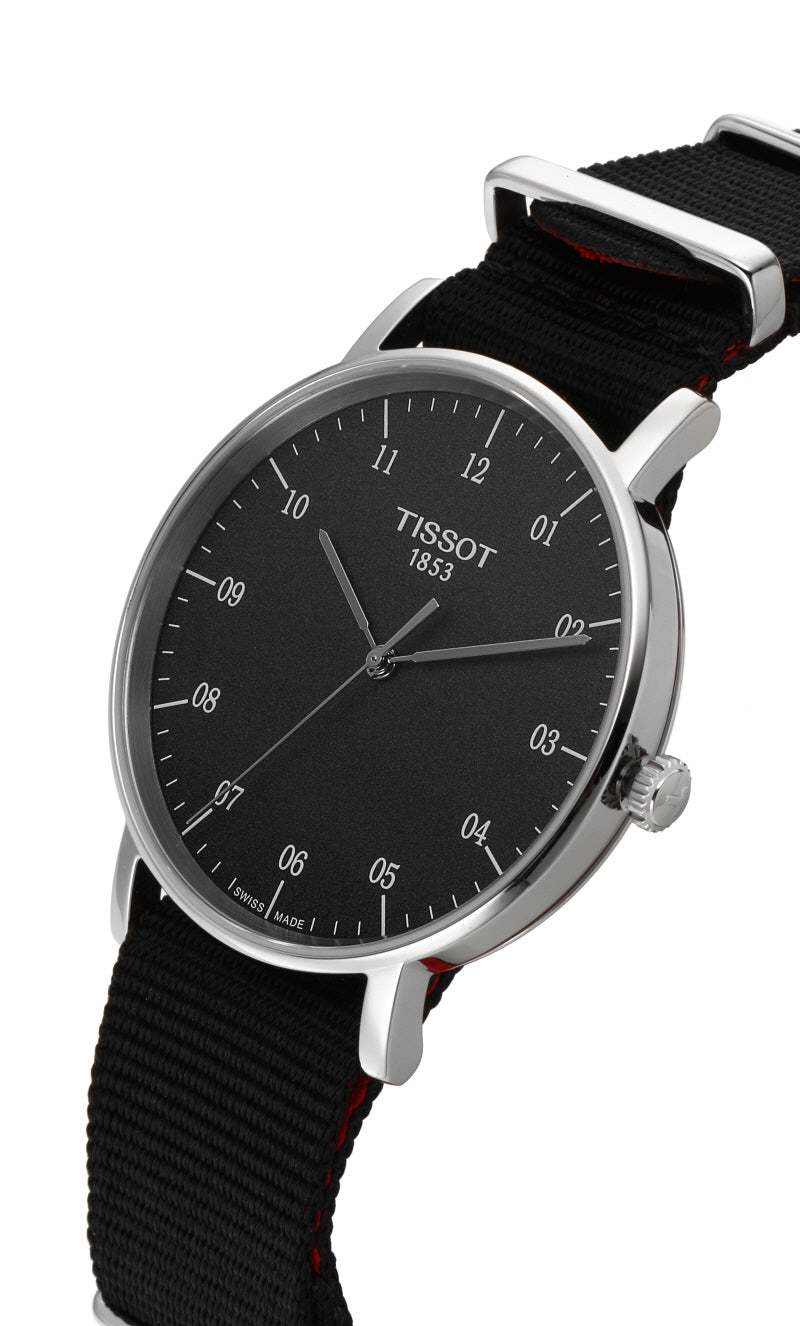  Shop Authentic Tissot Everytime Medium Black Dial Black NATO Strap Watch For Men - T109.410.17.077.00 - Luxxuri