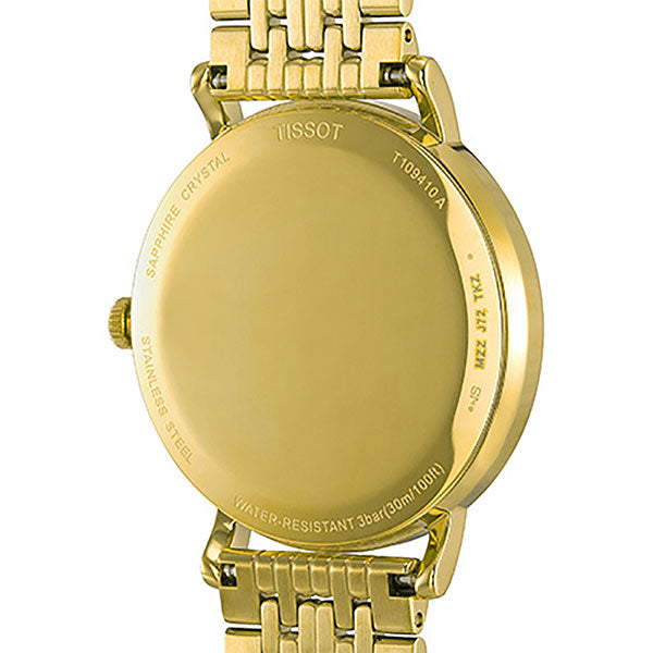  Shop Authentic Tissot T Classic Everytime Medium Gold Dial Gold Mesh Bracelet Watch For Men - T109.410.33.021.00 - Luxxuri