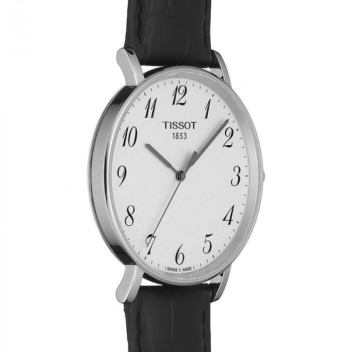  Shop Authentic Tissot Everytime Large White Dial Black Leather Strap Watch For Men - T109.610.16.032.00 - Luxxuri