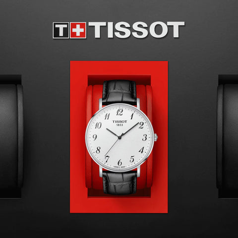  Shop Authentic Tissot Everytime Large White Dial Black Leather Strap Watch For Men - T109.610.16.032.00 - Luxxuri