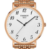  Shop Authentic Tissot T Classic Everytime White Dial Rose Gold Mesh Bracelet Watch for Men - T109.610.33.032.00 - Luxxuri
