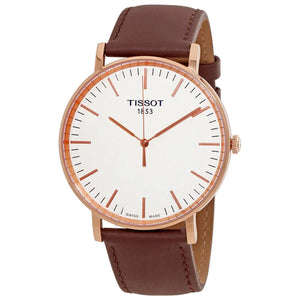  Shop Authentic Tissot T Classic Everytime White Dial Brown Leather Strap Watch for Men - T109.610.36.031.00 - Luxxuri