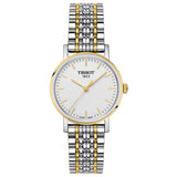  Shop Authentic Tissot T Classic Everytime Small White Dial Two Tone Mesh Bracelet Watch For Women - T109.210.22.031.00 - Luxxuri