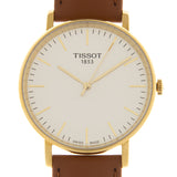  Shop Authentic Tissot T Classic Everytime White Dial Brown Leather Strap Watch For Men - T109.410.36.031.00 - Luxxuri