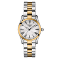 Tissot T Wave Quartz Mother of Pearl Dial Two Tone Steel Strap Watch for Women - T112.210.22.113.00