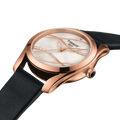 Tissot T Wave Diamond Mother of Pearl Dial Black Leather Strap Watch For Women - T112.210.36.111.00