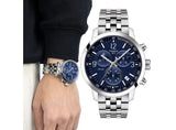  Shop Authentic Tissot PRC 200 Chronograph Quartz Blue Dial Silver Steel Strap Watch For Men - T114.417.11.047.00 - Luxxuri