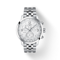 Tissot PRC 200 Chronograph Quartz Silver Dial Silver Steel Strap Watch For Men - T055.417.11.037.00