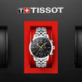 Shop Authentic Tissot PRC 200 Chronograph Black Dial Silver Steel Strap Watch For Men - T114.417.11.057.00 - Luxxuri