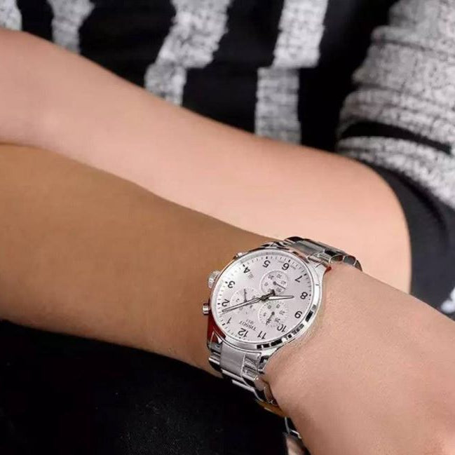  Shop Authentic Tissot Chrono XL Classic Silver Dial Silver Steel Strap Watch For Men - T116.617.11.037.00 - Luxxuri