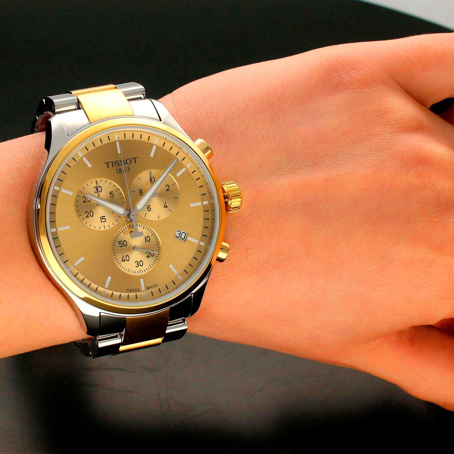  Shop Authentic Tissot T Sport Chrono XL Classic Gold Dial Two Tone Steel Strap Watch for Men - T116.617.22.021.00 - Luxxuri