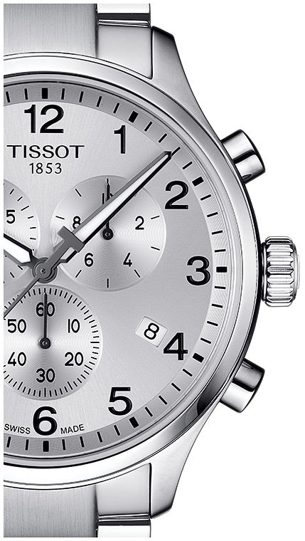  Shop Authentic Tissot Chrono XL Classic Silver Dial Silver Steel Strap Watch For Men - T116.617.11.037.00 - Luxxuri