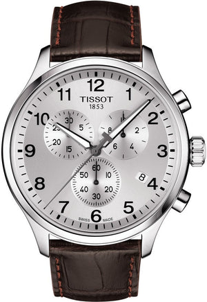  Shop Authentic Tissot Chrono XL Silver Dial Brown Leather Strap Watch For Men - T116.617.16.037.00 - Luxxuri