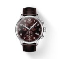 Tissot T Sport Chrono XL Classic Brown Dial Brown Leather Strap Watch For Men - T116.617.16.297.00