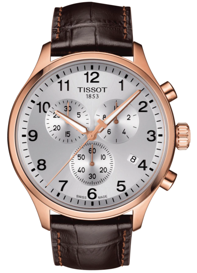  Shop Authentic Tissot Chrono XL Classic Silver Dial Brown Leather Strap Watch For Men - T116.617.36.037.00 - Luxxuri