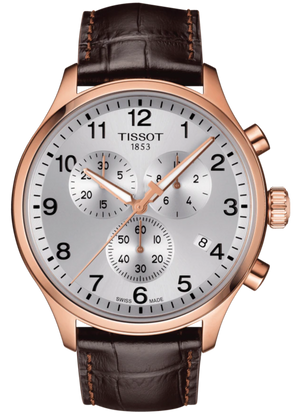  Shop Authentic Tissot Chrono XL Classic Silver Dial Brown Leather Strap Watch For Men - T116.617.36.037.00 - Luxxuri