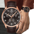  Shop Authentic Tissot T Sport Chrono XL Classic Brown Dial Brown Leather Strap Watch For Men - T116.617.36.057.01 - Luxxuri