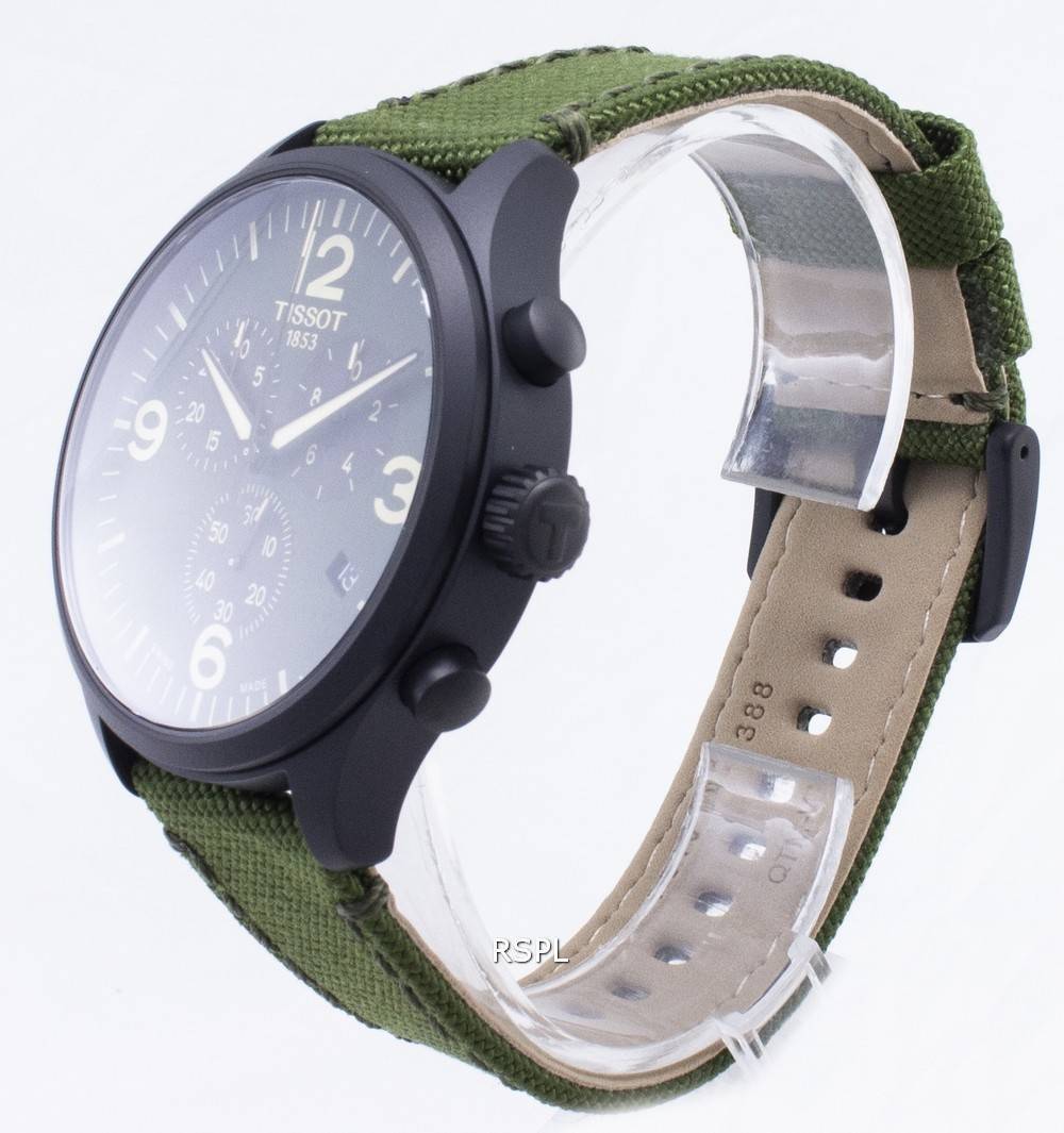 Tissot Chrono XL Green Dial Green NATO Strap Watch For Men - T116.617.37.097.00