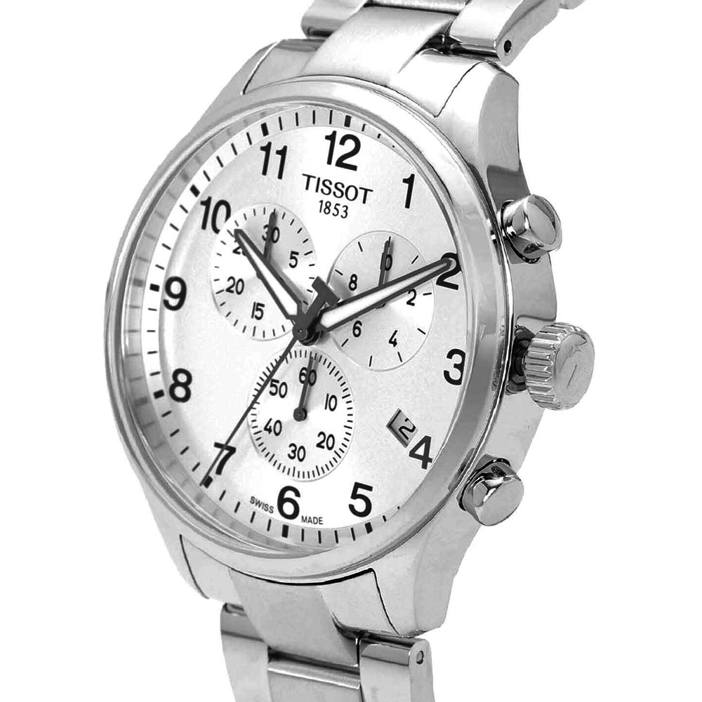  Shop Authentic Tissot Chrono XL Classic Silver Dial Silver Steel Strap Watch For Men - T116.617.11.037.00 - Luxxuri