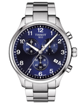 Tissot T Sport Chrono XL Classic Blue Dial Silver Steel Strap Watch For Men - T116.617.11.047.01